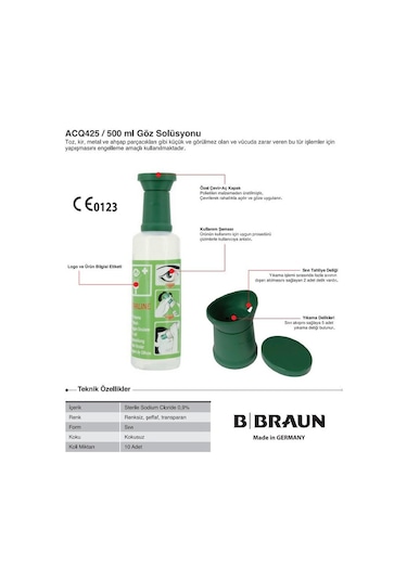 Starline  Acq425 Göz Duşu Solüsyonu İstasyonu Seti 500 ML x 2 Adet