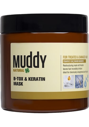 Muddy B-Tox & Keratin Onarıcı Saç Bakım Maskesi 500 ML
