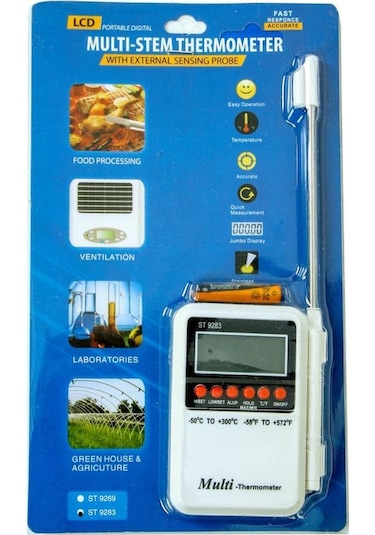 Wellhise ST-9283 Daldirma Tipi Termometre Profesyonel Gıda