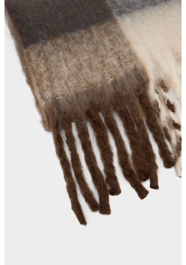 Defacto Kadın Kareli Atkı A6615ax25wnbn523 Kahve