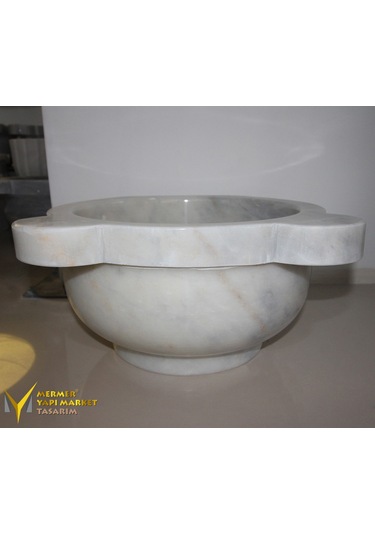 Afyon Alacalı Beyaz Düz Kurna