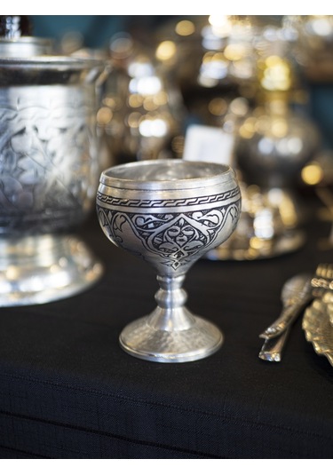 Bakır Kadeh Oyma Nakış İşleme