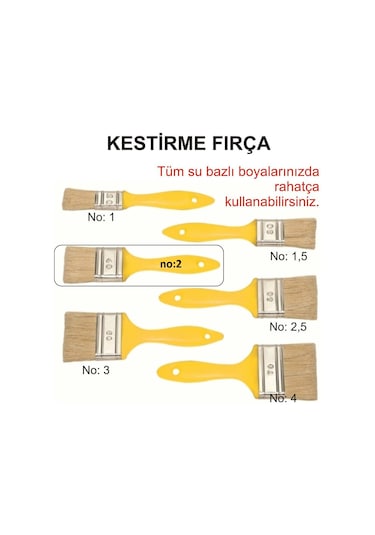 Kestirme Fırça No 2--Su Bazlı Ürünlerinizde Kullanabilir