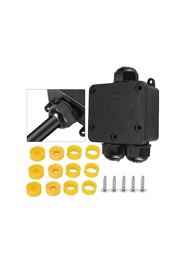 Youtek G712 Dış Mekan Kablolu Su Geçirmez Terminal Kutusu - Ip68 Koruyucu, 1 Giriş 2 Çıkışlı Abs/pc Malzeme, 10a Akım Kapasitesi