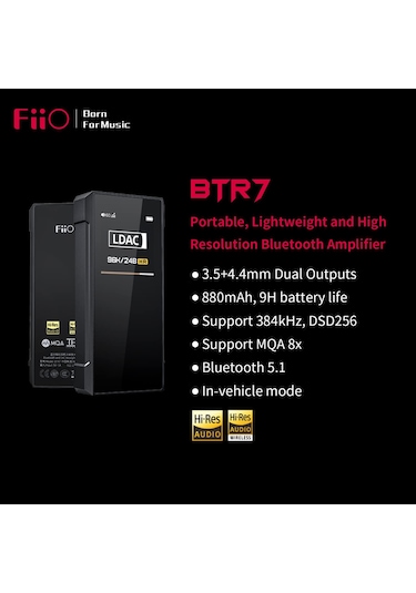 FiiO BTR7 (USB Type C to Type C) Yüksek Çözünürlüklü Taşınabilir
