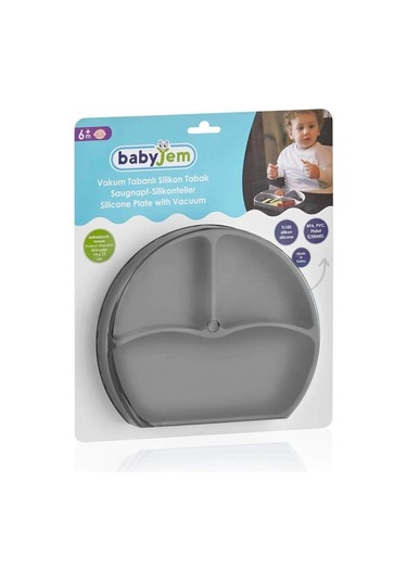 Babyjem Silikon Tabak Gri