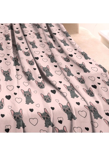French Bulldog Desenli 40x50inch Polar Battaniye, Yumuşak Ve Kalın-a8 French Bulldog Glasses