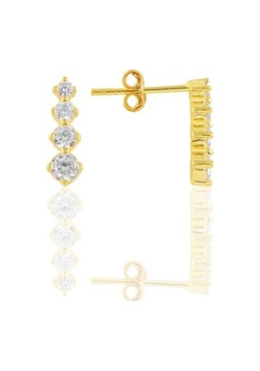 Gümüş Altın Yaldızlı Zirkon Taşlı Işıltılı Ikili Set