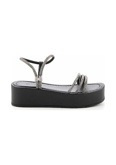 Siyah Platin Kadın Sandalet K05197222209 Siyah Platin