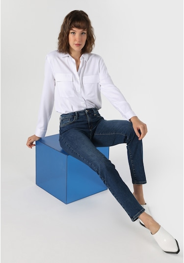 Colins Beyaz Kadın Gömlek U.kol Cl1053348 Q1.v2 Wht Beyaz