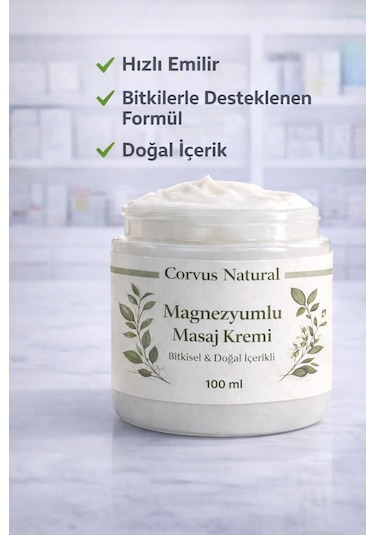 Corvus Natural Magnezyumlu Masaj Kremi 100 ML