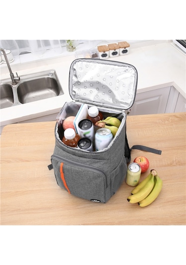 Youtek 18l Termal Sırt Çantası - Yaz Kış Yiyecek Ve İçeceklerinizi Taze Tutar Siyah