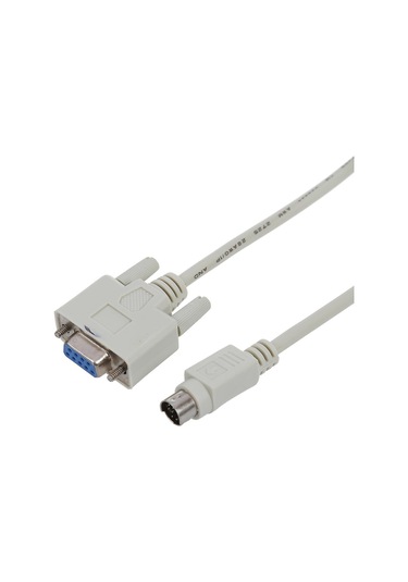 Plc Dvp Serisi İçin Db 9-pin - 8p Mini Din Rs232 İndirme Kablosu Beyaz 3m - Dcpcab215