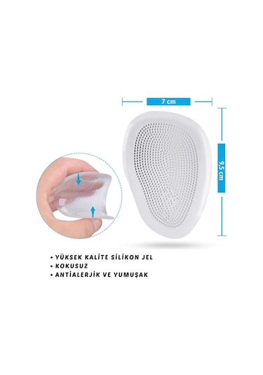 1çift Topuklu Kadın Ayakkabısı Için Kaydırmaz Şeffaf Jel Silikon Kendinden Yapışkanlı Tabanlık