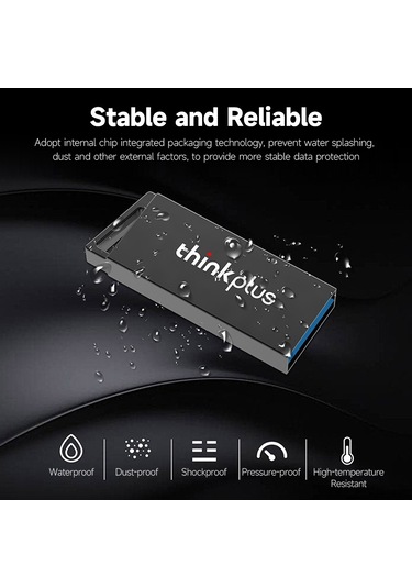 Vkemall Lenovo Thinkplus Mu231 Usb3.0 16gb Usb Bellek, Çinko Alyüminyum Kasa, Şok Ve Zıplama Dayanıklı, Hızlı Veri Transferi, Taşınabilir Tasarım
