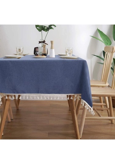 Mavi Modern Katı Dikdörtgen Yuvarlak Yemek Masa Örtüsü Dantel Su Geçirmez Masa Örtüsü Kapak Parti Ev Masa Dekorasyonu Mavi Modern Katı Dikdörtgen Yuvarlak Yemek Masa Örtüsü Dantel Su Geçirmez Masa Örtüsü Kapak Parti Ev Masa Dekorasyonu