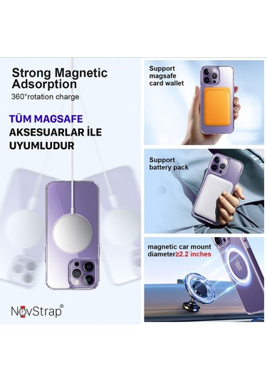 Iphone 14 Pro Max Kilif 6.7 Seffaf Magsafe Uyumlu Kamera Korumali 556384208