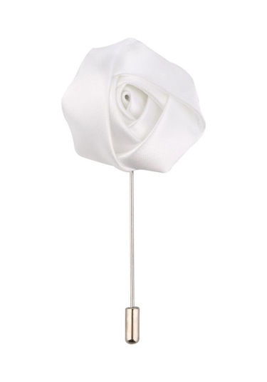 Ocean Pole Beyaz Texçiçek Broş Beyaz