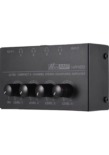 Muslady Ha400 4 Yollu Kulaklık Amfi, Siyah, Küçük Avrupa Standardı, 110-240v Güç Kaynağı