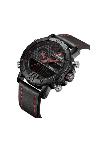 Erkek Saat Dijital Kuvars Alarm Kronometre İş Spor Günlük Kol Saati Kırmızı Diğer