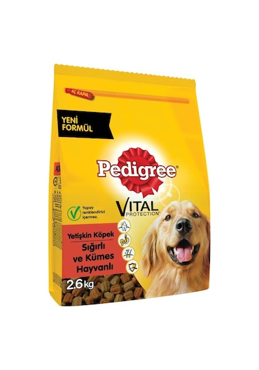 Pedigree Sığır Etli ve Kümes Hayvanlı Yetişkin Köpek Maması 2600 G