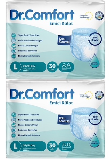 Dr.comfort Hasta Bezi Yetişkin Emici Külot L-büyük 2pk 30 L