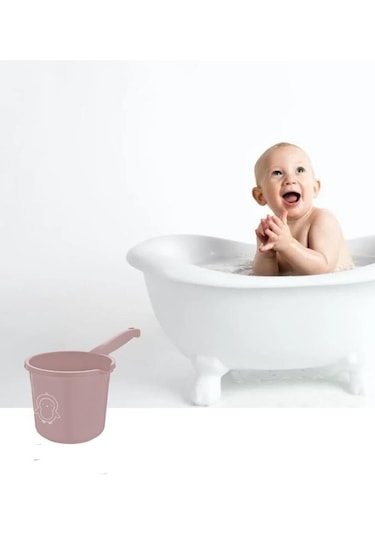 Flosoft Bebek Banyo Maşrapası, Uzun Saplı Oluklu Çok Amaçlı Maşrapa 1,5 Litre 001