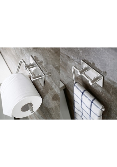 Deltahome Paslanmaz Çelik Tuvalet Kağıdı Standı Aparatı Inox. Metalik