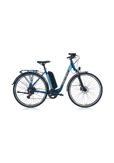 Carraro E-line Ecomfort 2.1 Hd Fren 7 Vites 28 Jant Elektrikli Şehir Bisikleti Mat Navy Mavi 47 Kadr Çok Renkli