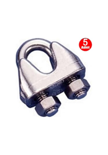 Aletçantam Klemens Çelik Halat Klemensi (5 li paket) 3 mm