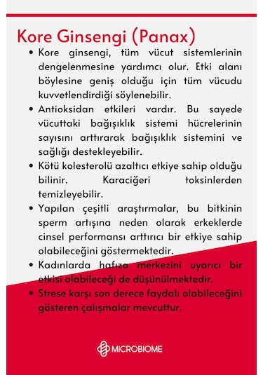 Microbiome Ginseng Complex 30 Kapsül