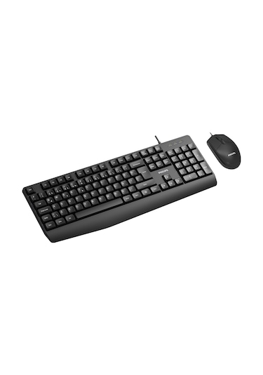 Philips SPT6237 Kablolu Türkçe Q Klavye ve Mouse Seti Siyah