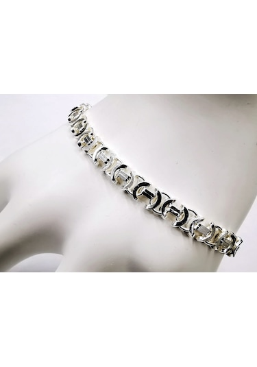 Omar Silver Erkek Euro 6 Mm Beyaz Gümüş Bileklik