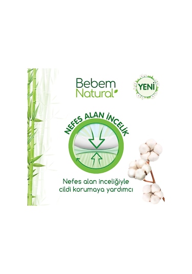Bebem Natural Bebek Bezi 1 Beden Yenidoğan Avantajlı Paket 160 Adet