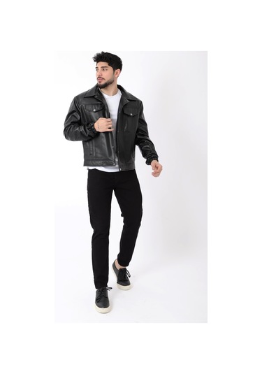 Stilkombin Kolu Lastikli Çıtçıtlı Suni Deri Mont Str 5021-50311 001