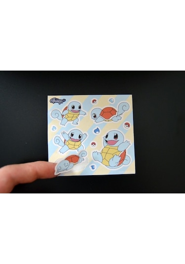 Mini Things Art Özel Tasarım Squirtle Sticker Pokemon 12 Parça Set 1 Adet