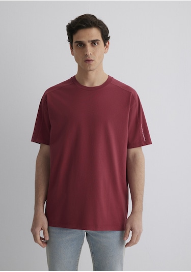Mavi - Baskılı Bordo Tişört 0612629-70423 Bordo