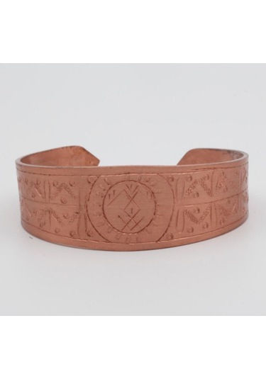 Bakır Kırmızı Desenli Bileklik Kırmızı