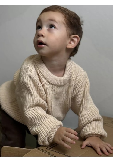 Djaza Kids Çocuklar İçin Örme Oversize Kazak 241271966 Açık Pembe