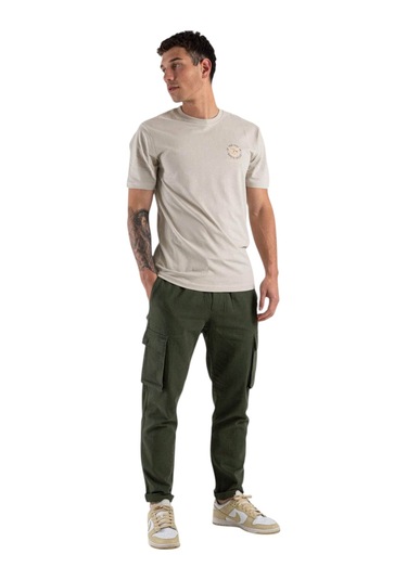 Only Erkek T-shirt 22029483 Onsmanuel Lıfe Reg Ss Desert Tee Gümüş