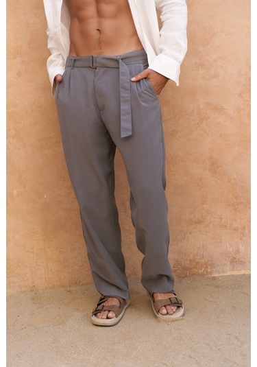 Mai Collection Lorenza Kemer Detay Antrasit Erkek Pantolon Antrasit