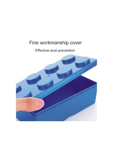 Sones Ev Tipi İstiflenebilir Yapı Taşı Düzenleyici Öğrenci Masaüstü Plastik Saklama Kutusu, Model: Kare Sarı Diğer