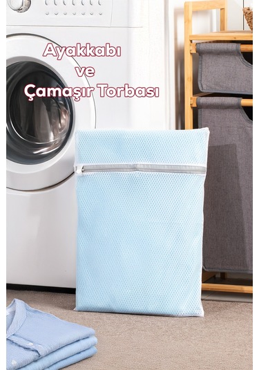 Porsima 3129 Çamaşır Yıkama Filesi Fermuarlı Bölmeli Yıkama Filesi Renkli