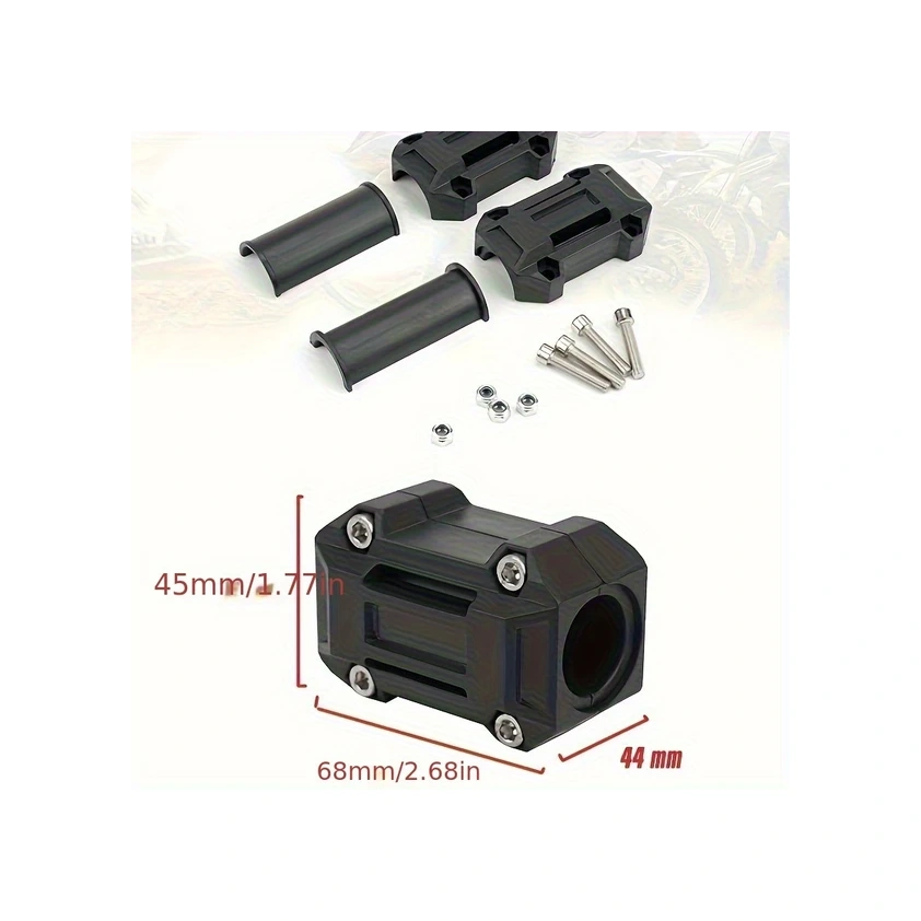 Dream011 Mavi Dayanıklı Plastik Reflektif Motosiklet Tampon Koruyucu - Ayarlanabilir Kayışlı Çizilmeye Dayanıklı