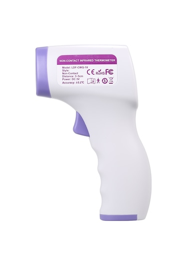 Samdoo Ev İçin Düşük Mesafe Enstrümanı - Yüksek Hassasiyetli Vücut Sıcaklığı Ölçer, 3 Renkli Lcd Ekranlı, Pil Yok Beyaz