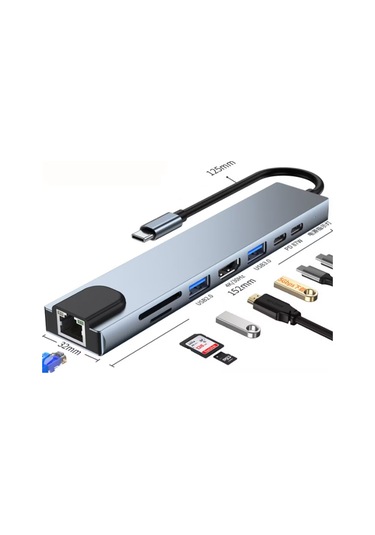 Büro Ev Ofis Cihazları İçin Usbc-8port Connector