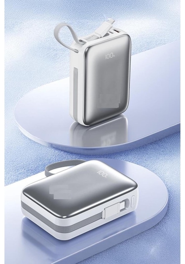 1028 20000 Mah Type-c Lightning 45 W Süper Hızlı Şarj Powerbank Gri