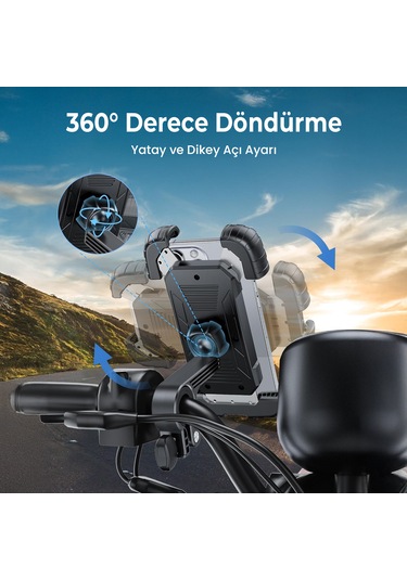 Bix Bph02 Gidon Bağlantılı Bisiklet Motosiklet Telefon Tutucu