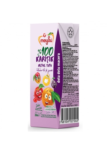 Meysu %100 Karışık Meyve Suyu 200 Ml X 27 Adet