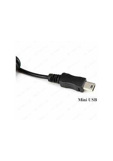 Spiral Micro Usb Erkek To Mini Usb Erkek Kablo - 1Metre
